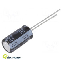Kondensatorius: elektrolitinis, mažos varžos THT 1000uF 10VDC ±20%