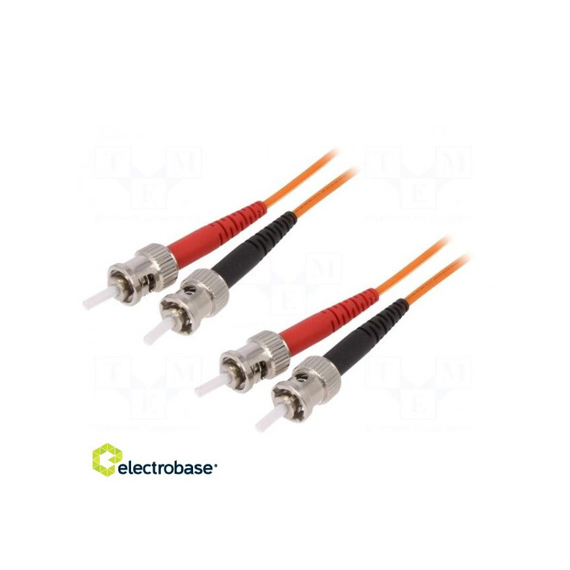 Fiber patch cord OM1 ST / UPC, both sides 2m LSZH orange