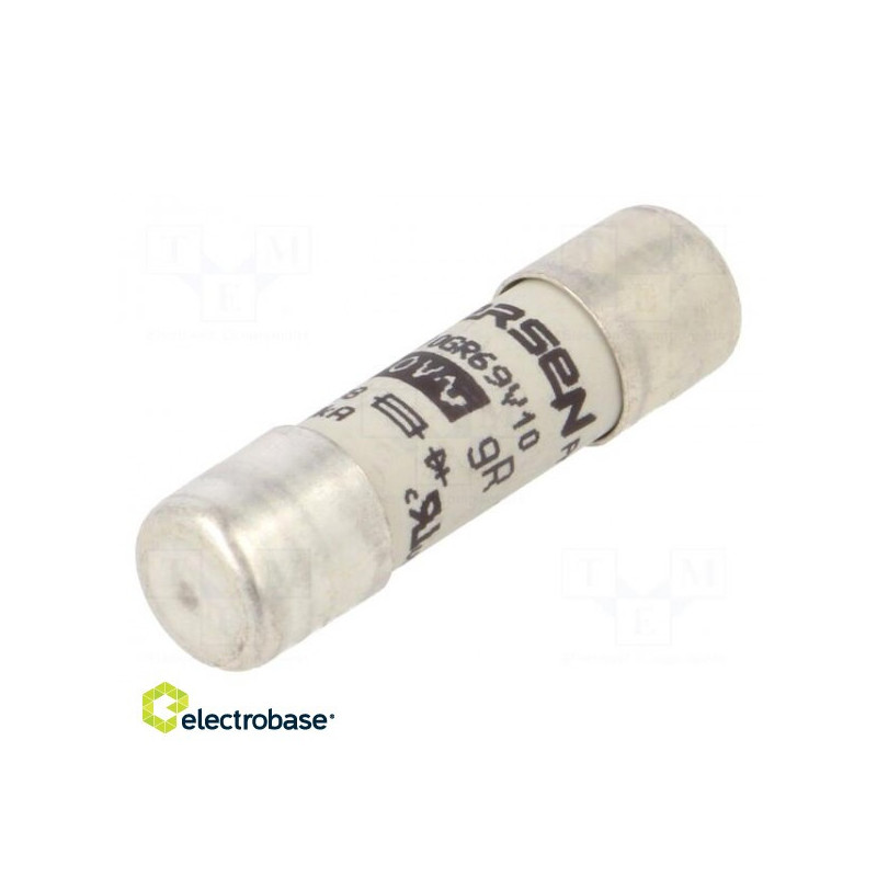 Saugiklis: gR, itin greitas, 10A, 690VAC, 10x38mm
