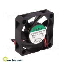 Ventiliatorius: DC ašinis 5VDC 40x40x10mm 11.99m3/h 23dBA slydimo guolis