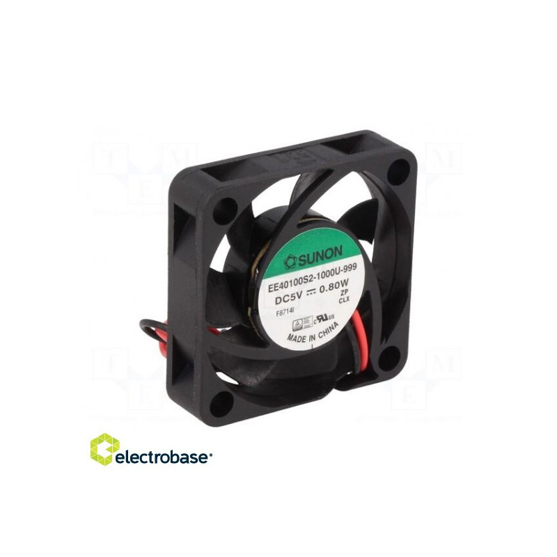 Ventiliatorius: DC ašinis 5VDC 40x40x10mm 11.99m3/h 23dBA slydimo guolis