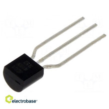 Transistor: NPN, bipolar, 50V, 0.15A, 0.4W, TO92