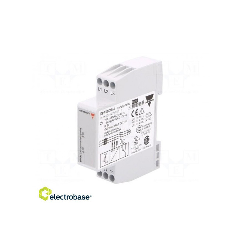 Module: voltage monitoring relay phase sequence, phase failure