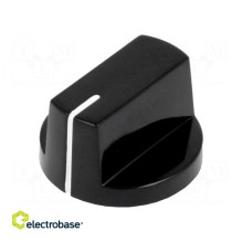 Knob with pointer bakelite ¨shaft: 6.35mm ¨26x15.4mm