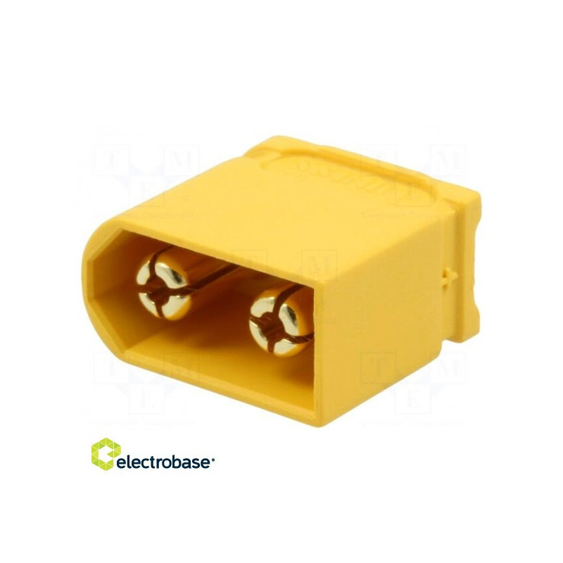 Plug DC supply XT60 male PIN: 2 for cable soldered 30A 500V