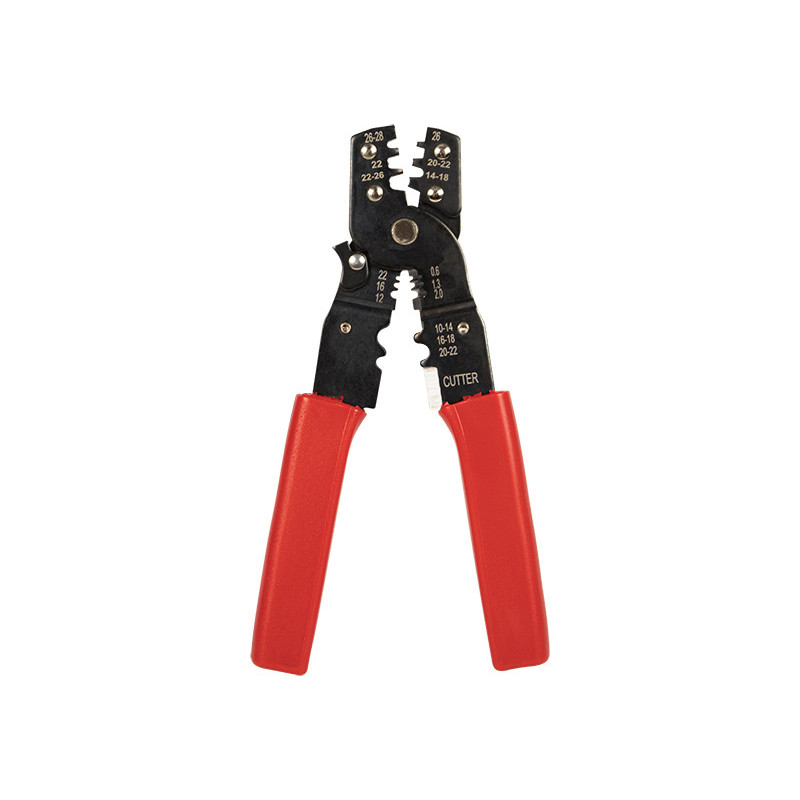 Crimping pliers for insulated and non-insulated connectors, wire cutting function, HY-202b