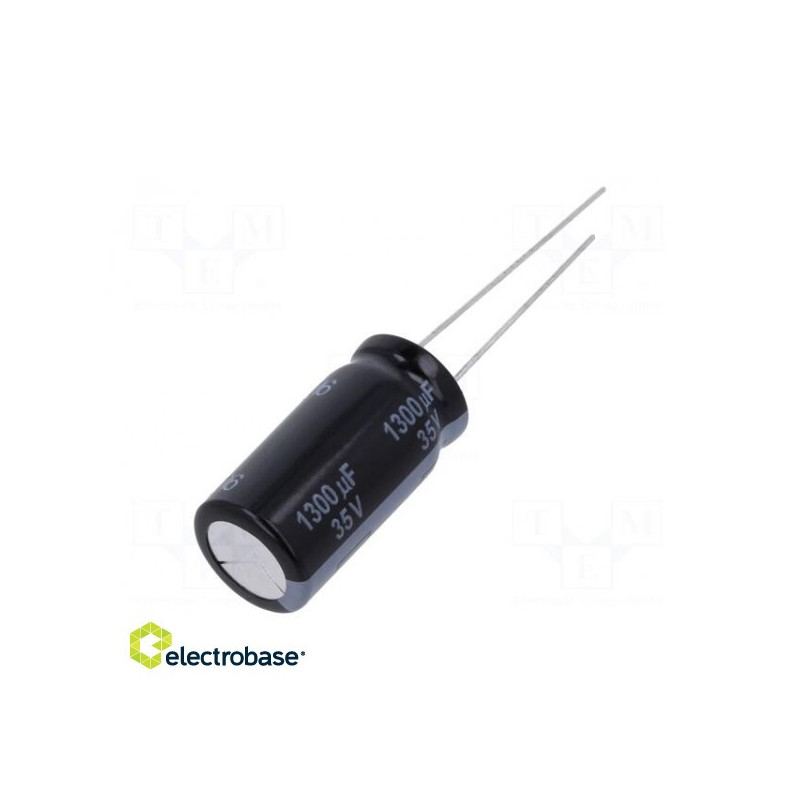 Kondensatorius: elektrolitinis THT 1300uF 35VDC ¨12.5x25mm Žingsnis: 5mm