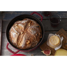 Frying Pan - Staub Round Frying Pan 24cm Cast Iron Cherry Red