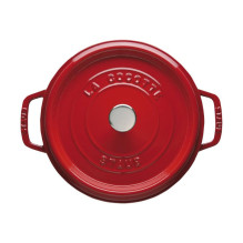 Frying Pan - Staub Round Frying Pan 24cm Cast Iron Cherry Red