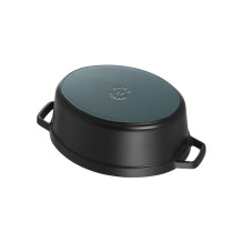 Frying pan - Staub Oval Frying pan 41cm 12L Cast Iron Enamel Black