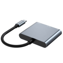 „Tech-Protect“ šakotuvas „Tech-Protect V1 3in1 USB-C“ – USB-A 3.0 / USB-C PD 100W / HDMI 4K 30Hz – pilkas „Tech-Protect“ šakotuvas „Tech-Protect V1 3in1 USB-C“ – USB-A 3.0 / USB-C PD 100W / HDMI 4K 30Hz – pilkas
