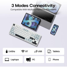 Aula F87Pro V2 EN Layout Gaming Mechanical keyboard Light blue + White + Black Purple