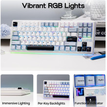 Aula F87Pro V2 EN Layout Gaming Mechanical keyboard Light blue + White + Black Purple