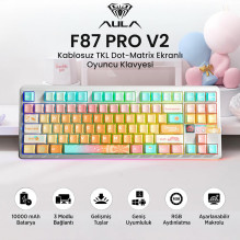 Aula F87Pro V2 EN Layout Gaming Mechanical keyboard Orange Juice