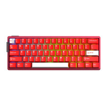 Aula AG60 EN Layout 60% Wired CNC Aluminum Mechanical Gaming Keyboard with 8000Hz Polling RGB Backlight Red+White