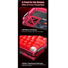 Aula AG60 EN Layout 60% Wired CNC Aluminum Mechanical Gaming Keyboard with 8000Hz Polling RGB Backlight Red+White