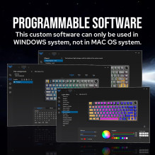 Aula F75 EN Layout Mechanical keyboard White + Blue + Purple switch