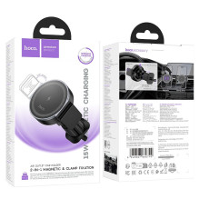 Hoco HW35 MagSafe 15W (air vent) Car charger / holder Black