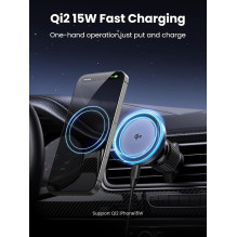 Ugreen W708 MagSafe 15W (35970) magnetic Car charger / holder Black