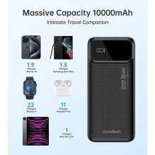 Choetech B728 External battery Power Bank 22.5W 10000mAh Black