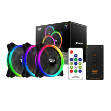 Kompiuterio ventiliatoriaus komplektas ARGB Darkflash DR12 Pro 3in1 120x120 (juodas)