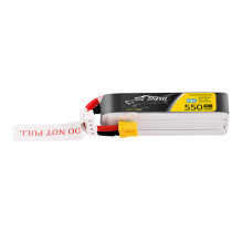 „Tattu 3s 550mAh 95C“ 11,4 V HV lipo akumuliatorius su XT30 kištuku ir ilgo tipo jungtimi
