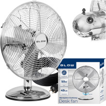 BLOW 12" / 30cm 50W Silver Metal Desk Fan