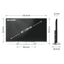 Sharp 55JP7265E TV 139.7 cm (55") 4K Ultra HD Smart TV Wi-Fi Black