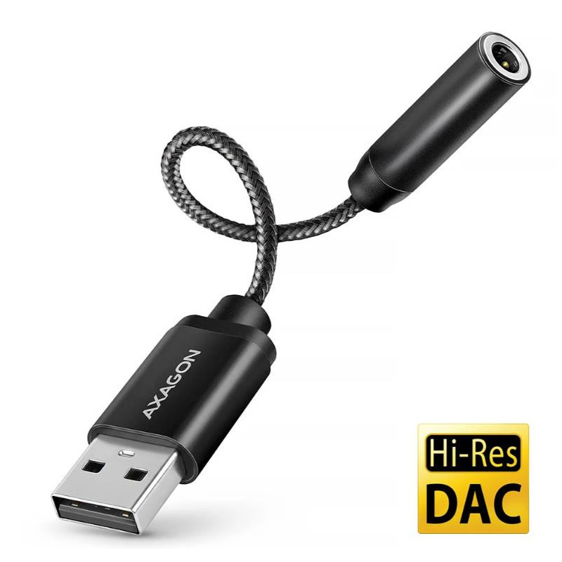 ADAPTER USB-C TO AUDIO 3.5MM / DAC 0.1M ADA-HA AXAGON ADA-HA (8595247909817)