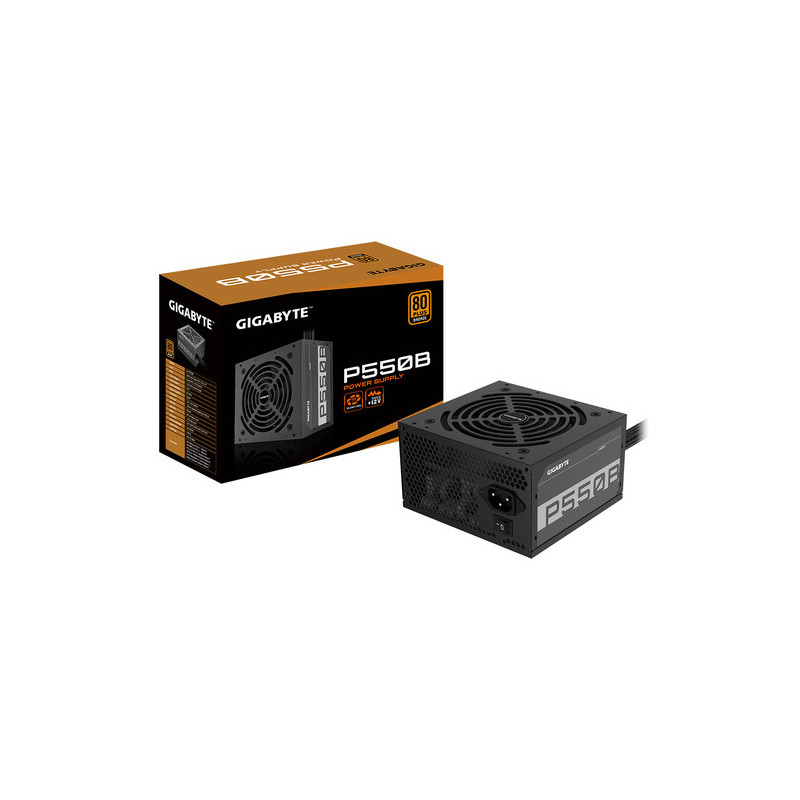 GIGABYTE 550 WattsEfficiency 80 PLUS BRONZEPFC ActiveMTBF 100000 hoursP550B