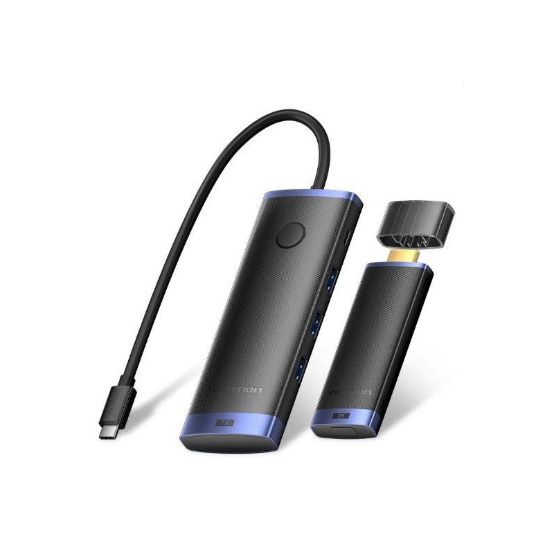 NB ACC įkrovimo stotelė 6in1 / USB-C 0.15M TPVBB VENTION TPVBB (6922794790834)