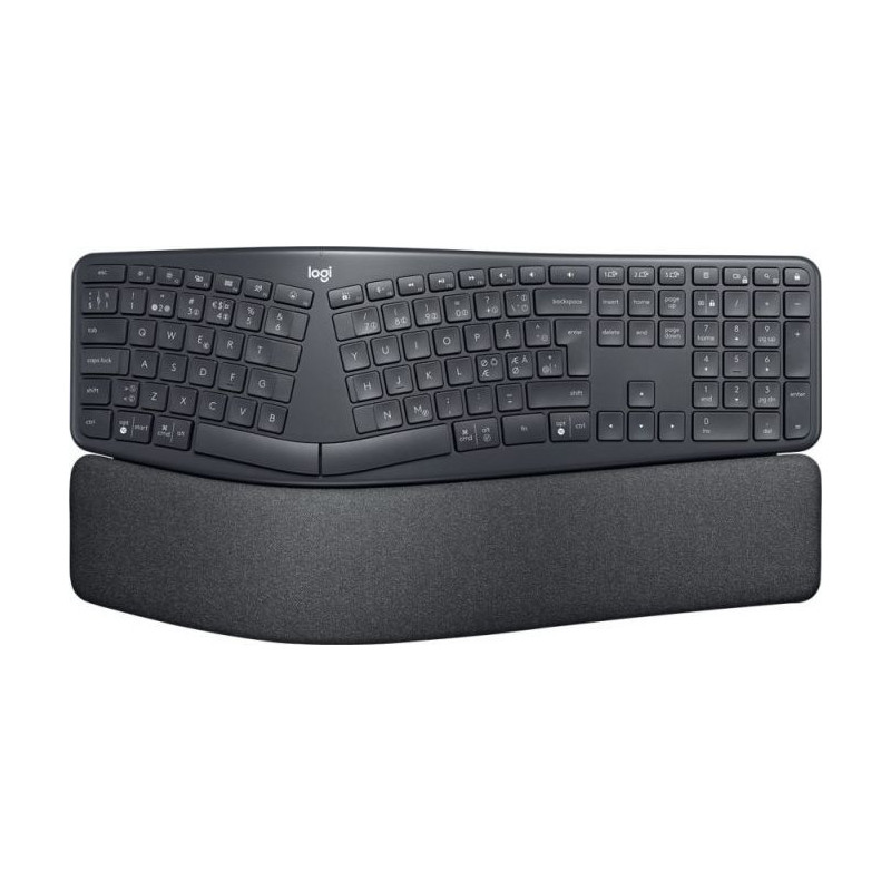 LOGITECH ERGO K860 for business - GRAPHITE - US INT'L - 2.4GHZ / BT - INTNL