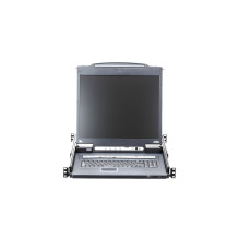 ATEN 8-Port 19" LCD KVM Switch Over IP (USB - PS / 2 VGA) with USB Peripheral port