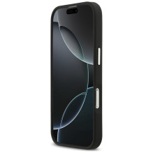 „Guess Grained Big 4G Classic“ logotipo dėklas, skirtas „iPhone 17“ – juodas