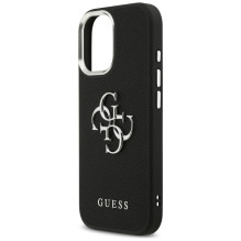 Guess Grained Big 4G Classic Logo case for iPhone 17 - black