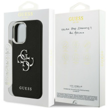 „Guess Grained Big 4G Classic“ logotipo dėklas, skirtas „iPhone 17“ – juodas