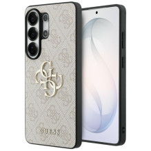 „Guess 4G“ didelis metalinis logotipo dėklas, skirtas „Samsung Galaxy S26 Ultra“ – rožinis