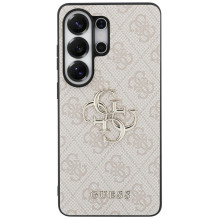 „Guess 4G“ didelis metalinis logotipo dėklas, skirtas „Samsung Galaxy S26 Ultra“ – rožinis