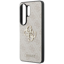 „Guess 4G“ didelis metalinis logotipo dėklas, skirtas „Samsung Galaxy S26 Ultra“ – rožinis