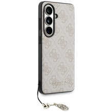 „Guess 4G Classic Logo Charm MagSafe“ dėklas, skirtas „Samsung Galaxy S26“ – rožinis