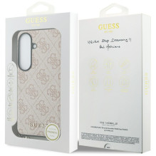 Guess 4G Classic Logo Charm MagSafe Case for Samsung Galaxy S26 - Pink