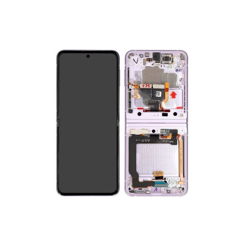 LCD screen Samsung F711 Z Flip3 5G with touch screen with frame (Inner) Lavender original (used Grade B)