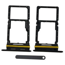 SIM card holder Samsung A175 A17 4G / A176 A17 5G Black original (service pack)