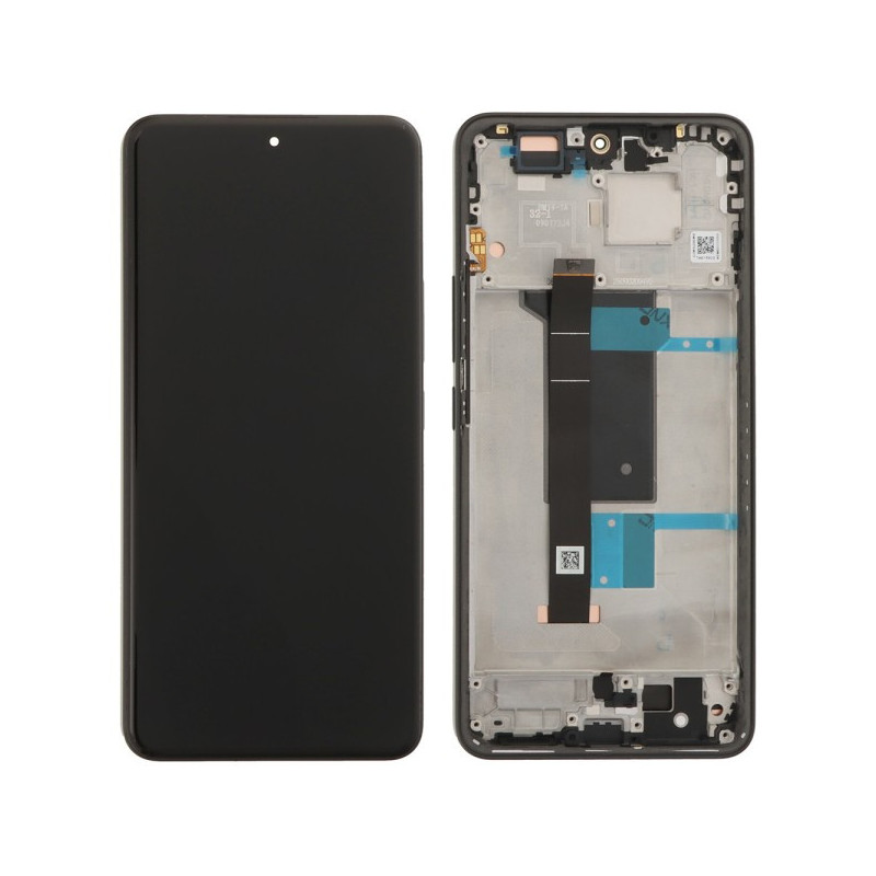Ekranas Xiaomi Redmi Note 15 Pro 4G su lietimui jautriu stikliuku ir rėmeliu Black originalus (service pack)