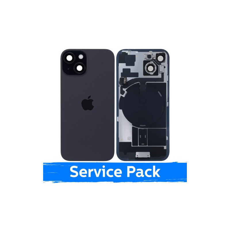 Galinis dangtelis skirtas Apple iPhone 15 / Black / (Service Pack)