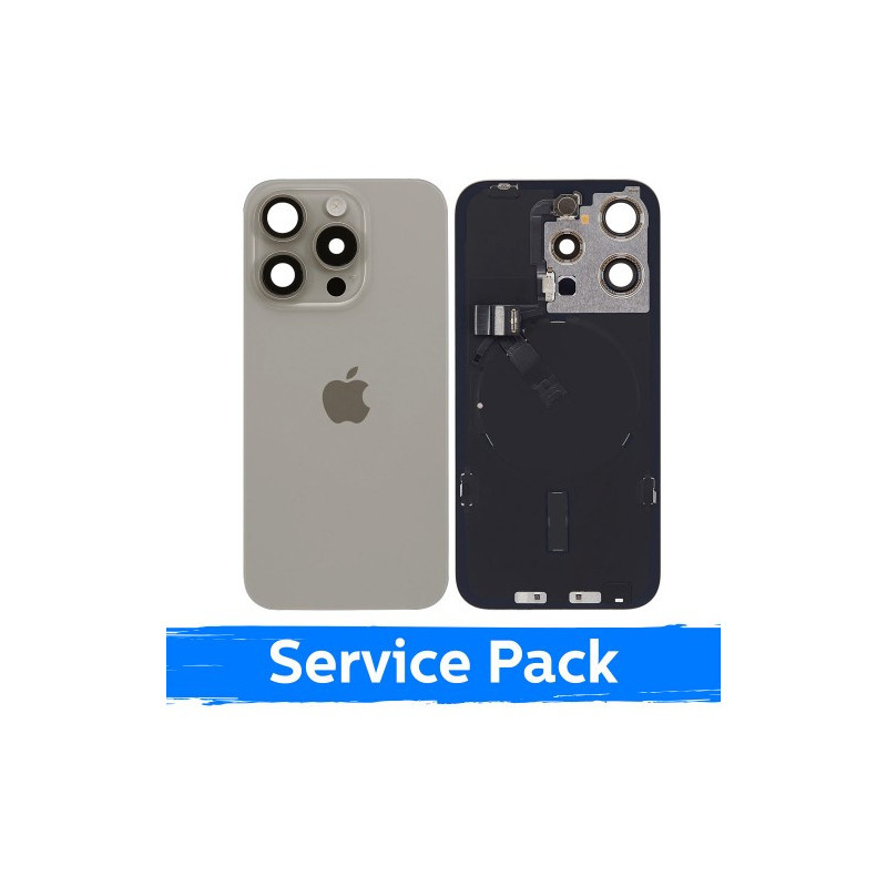 Galinis dangtelis skirtas Apple iPhone 15 Pro / Natural Titanium / (Service Pack)