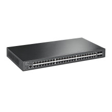 Tinklo Jungiklis - TP-Link Omada 48-Port Gigabit L2+ Valdomas Jungiklis Su 4 SFP Lizdais - Juodas Tinklo Jungiklis - TP-Link Omada 48-Port Gigabit L2+ Valdomas Jungiklis Su 4 SFP Lizdais - Juodas