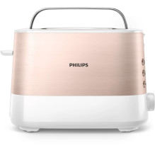 Tosteris - Philips Viva Collection HD2638 / 11 2-riekelių 950W Atšildymo Funkcija Rožinė Auksinė, Balta