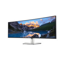 Monitorius - Dell UltraSharp U4924DW 49" Lenktas Monitorius, 5K 32:9 USB HDMI DisplayPort, Juodas / Sidabrinis
