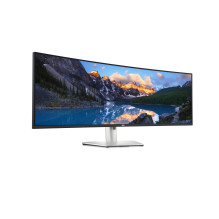 Monitorius - Dell UltraSharp U4924DW 49" Lenktas Monitorius, 5K 32:9 USB HDMI DisplayPort, Juodas / Sidabrinis